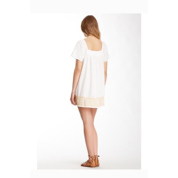 House of Harlow 1960 White Mini Dress Embroidered SZ Medium Summer - Picture 2 of 11